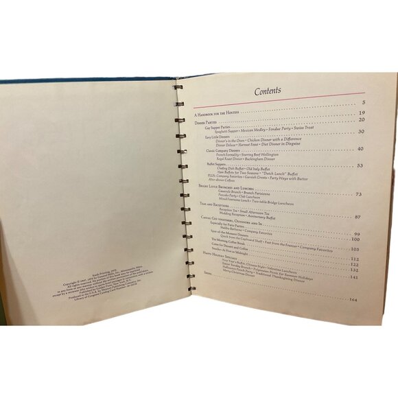 Betty Crocker's Hostess Cookbook Blue Vintage 1973 - Picture 3 of 3